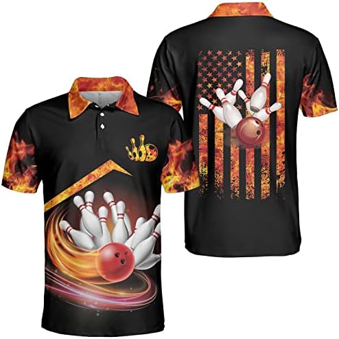 Племенска племенска маичка за куглање Поло за мажи, дресови за куглање со кратки ракави за тим, машка маица за боречки маички жени жени