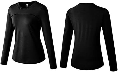 Женски маици фитнес спортови врвови зимски плишани долги ракави еластични тесни јаки џебови маички врвни за трчање јога