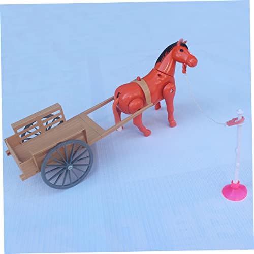 Toyvian 1 сет што се врти играчка девојка за деца, играчки за електрични коњски играчки, симпатични ротирачки коњи деца едукативни играчки пластични фигурини играчки с