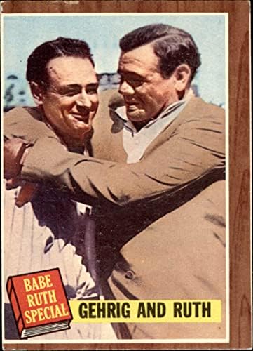 1962 Топпс 140 NRM BABE RUTH/LOU GEHRIG New York Yankees Good Yankees