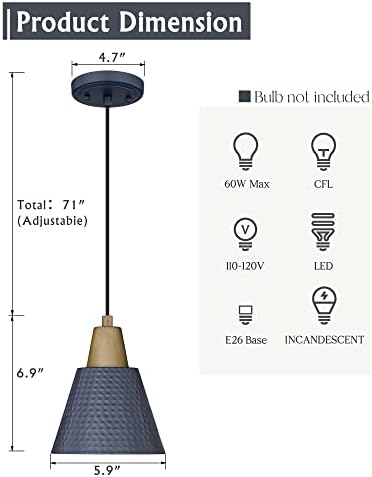 Femila 3 пакет модерно осветлување на приврзоци за кујнски остров, Farm House House Light Filtures, мини висина ламба со зачукана метална сенка,