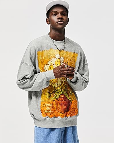 Niepce Inc Streetwear Crewneck Graphic Graphic Men Sweatshirt Pulverover