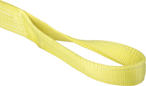 Mazzella EE1-904 Polyester Web Sling, Eye-and-Eye, Yellow, 1 Ply, должина од 18 ', 4 ширина, 12 Twist Eyes, 6400 lbs Вертикално оптоварување