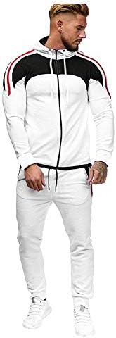 2021 Моден спортски костум за мажи есенски зимски обични тренерки градиентски патент џемпер Топ панталони сетови