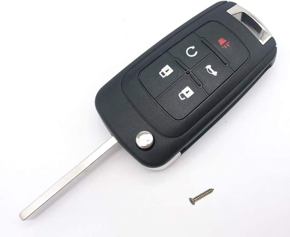 Копчиња за замена на копчињата Horande 5, куќиште за капакот на FOB, одговара за Chevy Malibu Cruze Camaro Volt Equinox Sonic без клуч за влез