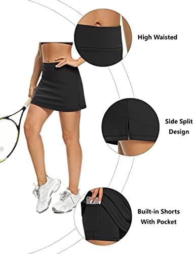 Лукит тениски здолништа за жени голф атлетски активни облеки Skorts Mini летен тренинг што работи шорцеви со џебови