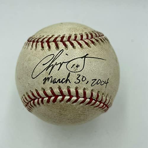 Чипер Џонс Потпиша 2004 Игра Користи Голема Лига Бејзбол СО JSA COA-MLB Игра Користи Бејзбол