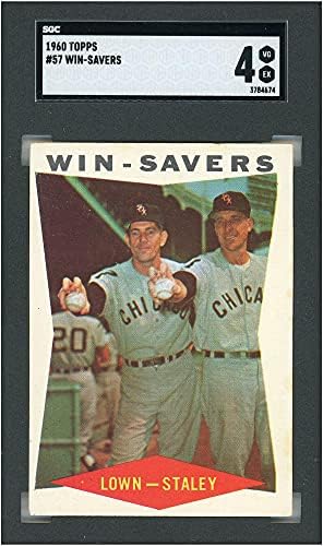 Win -Savers Chicago White Sox Turk Lown Gerry Staley 1960 Topps 57 SGC 4 картичка - Topps - плочи за бејзбол картички