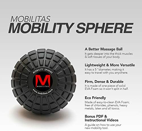 Сфера на мобилна мобилност, топка за масажа - 5 -инчна топка за пена за обновување на тренингот. Цврста топка за мобилност на Ева