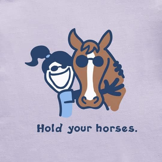 Животот е добар. Децата ги држат вашите коњи SS Crusher Tee, lilac Purple, xx-large