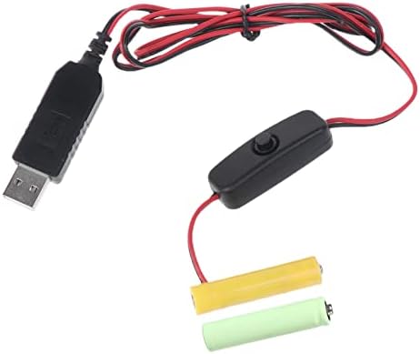 Дневник Lr03 Елиминатори USB Кабел За Напојување 1M, 2pcs 1.5 V Aaa Батерии За Електрична Играчка Фенерче