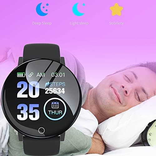 Гспмоли 119 Црн Моден Паметен Часовник Паметни Спортски Часовници Тенок Дизајн Водоотпорен, Следење На Здравјето На Спиењето,