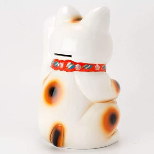 Направено во Јапонија Среќа мачка 9,84 '' Токонам порцелан бел Манеки Неко лева рака