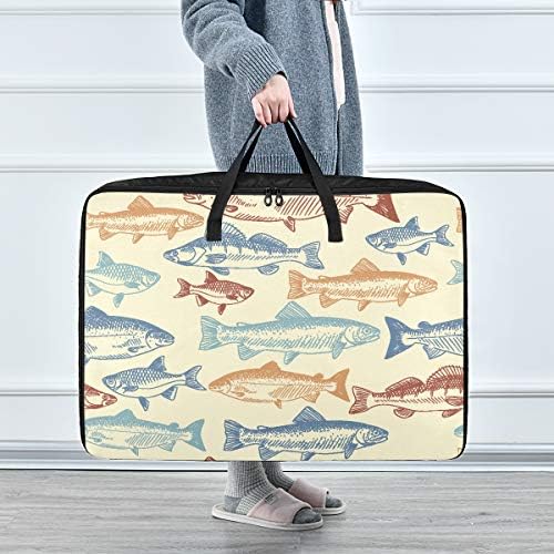 Торба за Складирање Облека Од емеливор Под Креветот За Јорган-Торба За Организатори На Морски Животни Со Голем Капацитет Со Патенти Декорација
