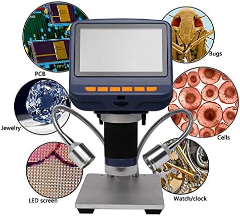 YDXNY 220x Десктоп Електронски Дигитален Стерео Микроскоп За Лемење Поправка со 4.3-инчен ЕКРАН LED Светло