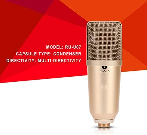 TWDYC Кондензатор Микрофон Професионална Голема Дијафрагма Висока Чувствителност За Снимање Пренос Во Живо