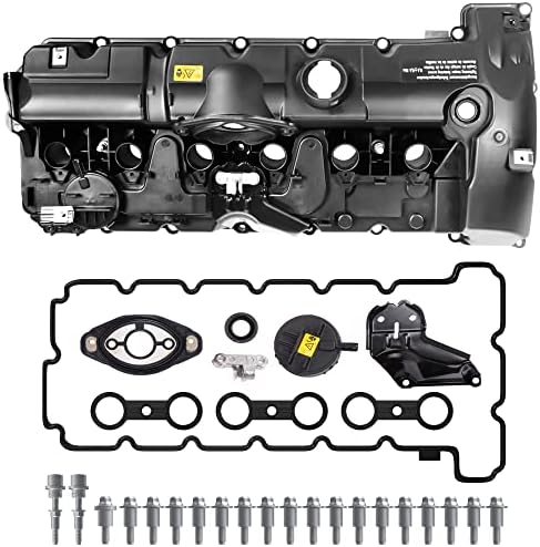 ПовеќетоPlus 11127552221 Корица на моторниот вентил Компатибилен со BMW N52 E70 E82 E90 E91 Z4 X3 X5 128I 328I 528I
