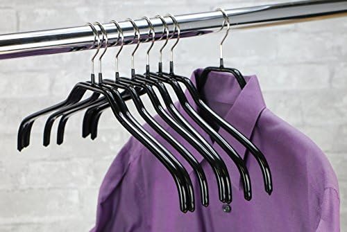 MAWA BY RESTON LLOYD не лизгачки простор заштедувајќи широка ширина Облека за облека, стил 45/F, сет од 140 парчиња, црно