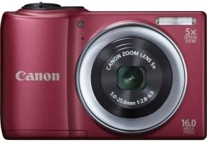 Канон PowerShot A810 16.0 MP Дигитална камера со 5x дигитална слика стабилизиран зум на зумирање со широк агол од 28мм со видео снимка од 720p