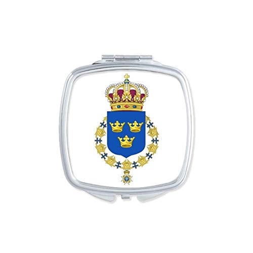 Шведска Европа Национален амблем огледало Преносен компактен џеб шминка двострано стакло