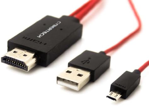Cybertech MHL Micro USB до HDMI HDTV Адаптер за замена компатибилен за Samsung Galaxy Note 4- 2 метри Дополнителен долг кабел