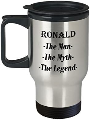 Роналд-Човекот Митот Легендата Прекрасно Кафе Кригла Подарок - 14оз Патување Кригла