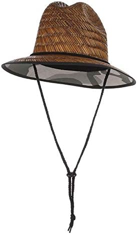 Западен каубојски слама капи за жени Сонце заштитна летна капа лесен спорт на отворено, широки обликувани визири сонцето капа