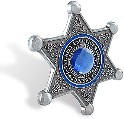 Здравство Шериф Молитва Предизвик Монета Полицајци Спроведување На Законот Подарок