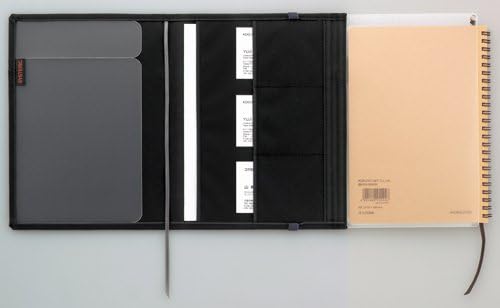 Кокујо Системски тетратка за покривање, со еден А5, б 6мм владееше, 28 реда, 50 листови, тетратка со титула со титула, црна, јапонска увоз