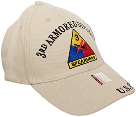 3-Та Оклопна Дивизија На американската Армија Копје Лиценцирана Везена Капа Капа Беж