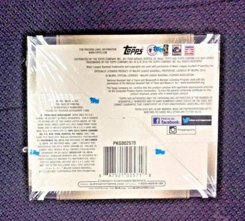 2014 година Топс Хром Бејзбол запечатен umамбо хоби кутија - восочни пакувања за восок од бејзбол