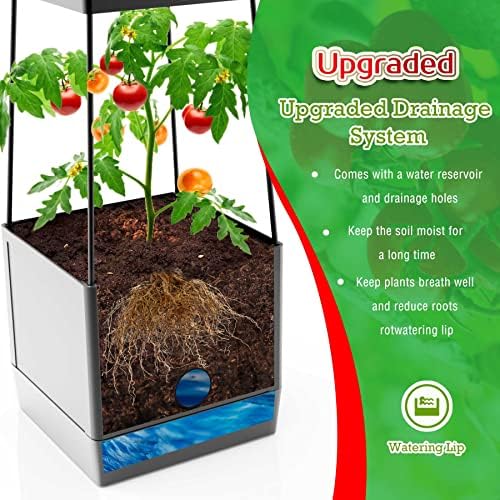 Vanpein подигна градинарски кревети за градинарски кутии и шари, кафез од домати и садови за пластери на отворено 59 Поддршка за растенија со