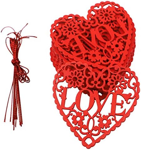 ХАЗУУН 10 Парчиња Срце Дрво Парче Орнаменти Љубов Срце Дрвени Ознаки За Денот На Вљубените Украси Роденденска Забава САМ Занаети