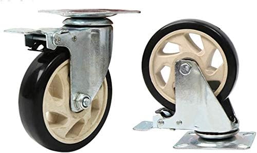 Нианксин Тешки Тркала За Тркала Индустриски Стп Вртливи Тркалца Со Сопирачка, 300 кг, Челични Цинк Рамки, Двојни Лежишта Тркалца