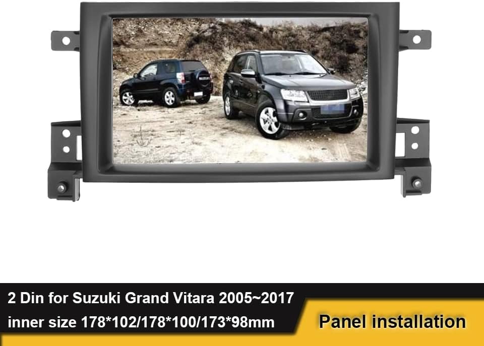 PreeTh 2 DIN DVD стерео рамка за автомобилски фасцинија погодни за Suzki Grand Vitara 2005-2014 Auto Radio панел монтирање на таблата Bezel