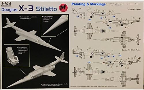 Змеј модели Даглас Х-3 Стилето авион авион, 1: 144 скала, близнак пакет