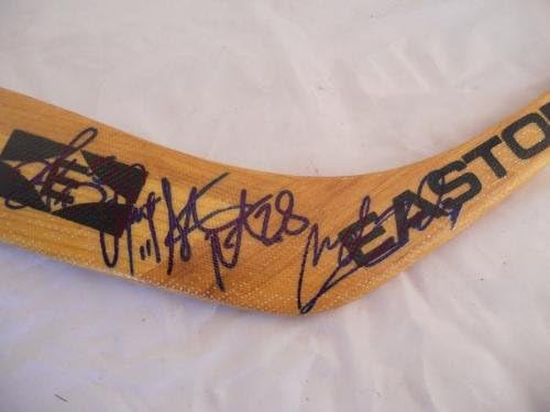 Колорадо лавина 2002-03 тим потпиша хокеј стап oeо Сакин +10 ПСА гарантирано - автограмирани NHL стапчиња
