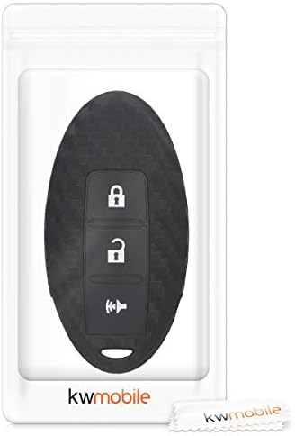 KWMobile Silicone Key Fob Cover компатибилен со копчето Nissan 3 копче