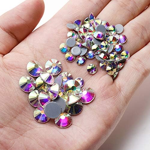 SS3-SS50 Glisten Transparents Rhinestones ab Flatback Hot Fix Rhinestone DIY накит правејќи Nail Art Sweing & Tabric Decorreation