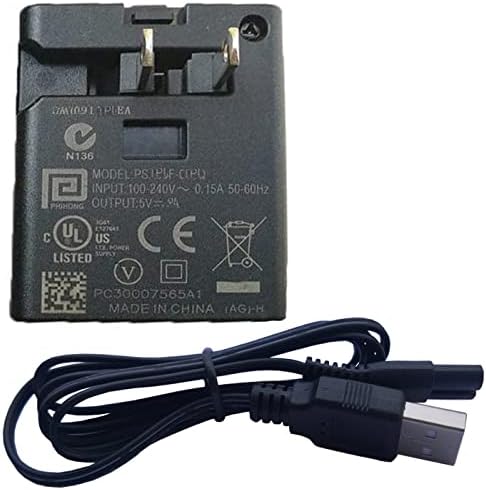 Адаптерот за уреди со USB со USB + 5V AC/DC адаптер компатибилен со Anjou AJ-PCA026 AJ-PCA028 AJ-PCA033 Вода Флоссер безжични заби чиста професионална