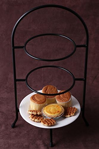 Креативно домашно железо работи 3-часовни метални десертни плочи решетки за торта за десерт чај чај забава што служи чинија за домашни