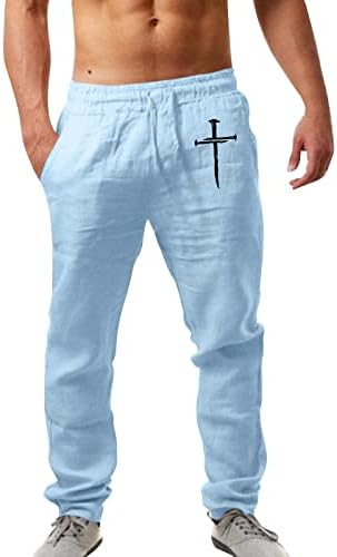 Чино Панталони Мажи Тенок Фит Мажи Мода Секојдневен Печатен Џеб Панталони Со Врвки Панталони Со Големи Димензии Сјајна Пена