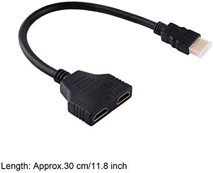 753 HDMI Сплитер Адаптер Кабел, 1080P HDMI Машки На Двојна HDMI Женски 1 до 2 Начин Сплитер Адаптер Кабел ЗА HDTV HD, LED, LCD, ТВ