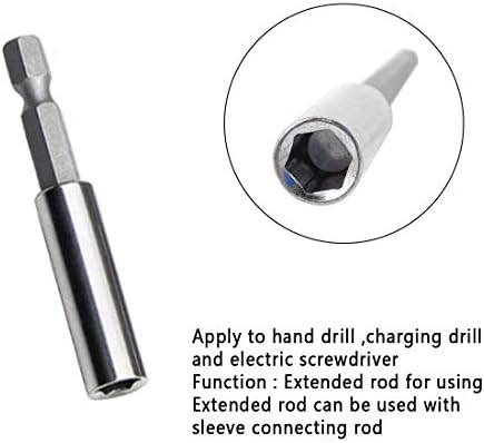 Шрафцигер 1/4 '' хексадецимален магнетски шрафцигер за држач за држач за шрафцигер за продолжение бит 60/150мм приклучок за продолжување на