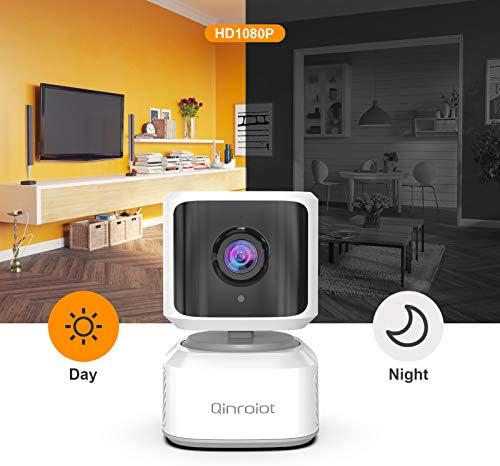 Auto Auto Track/Tilt Auto Track, Cruise】 Внатрешна безбедносна камера, Qinroiot 1080p HD Home Security Camera Baby Monitor Monitor Camer Camera