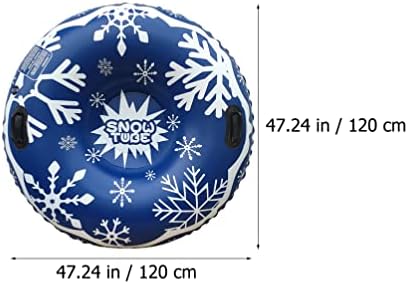Pretyzoom Божиќна снежна цевка тешка снежна санки со рачки и дното на надувување со надувување на надувување големи надуени снежни цевки