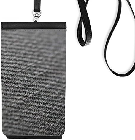 Ткаенина од сив телефонски паричник чанта што виси мобилна торбичка црн џеб