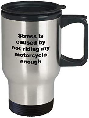 Мотоциклист Кригла Смешни Саркастични Нерѓосувачки Челик Новина Стрес Кафе Тамблер Подарок Идеја