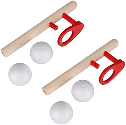Restokki 2 Постави класични деца дрвени лебдечки удари со топки со баланс, дувајќи играчки хоби смешни деца кои лебдат топки игри за
