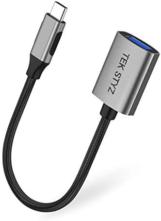 TEK Styz USB-C USB 3.0 адаптер компатибилен со Dell XPS 13-L321X OTG Type-C/PD машки USB 3.0 женски конвертор.